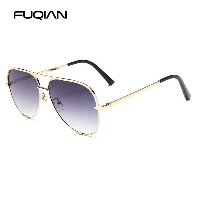 Thumbnail: Classic Metal Aviation Sunglasses Women Fashion