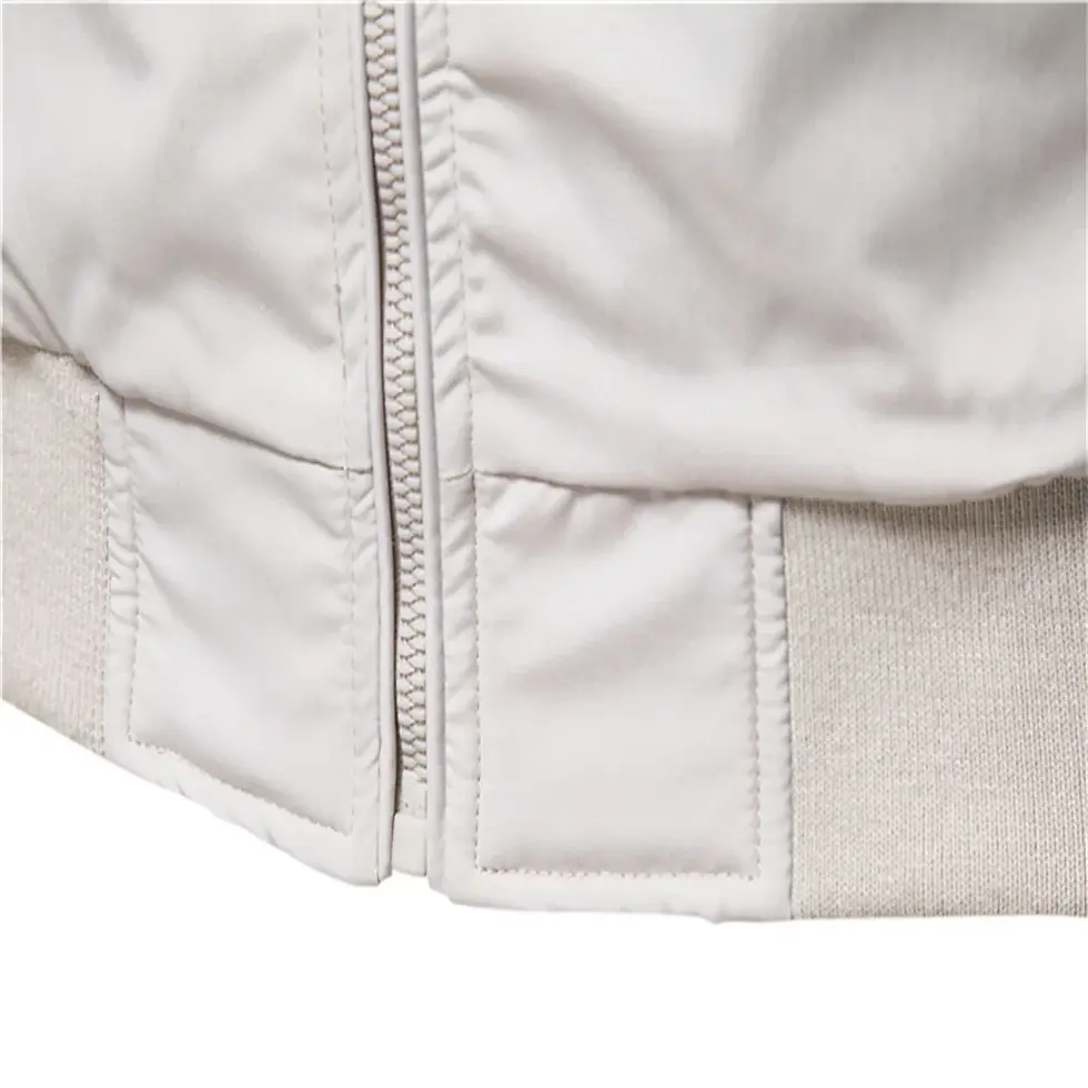 Thumbnail: AIOPESON Solid Color Baseball Jacket Men Casual Stand Collar