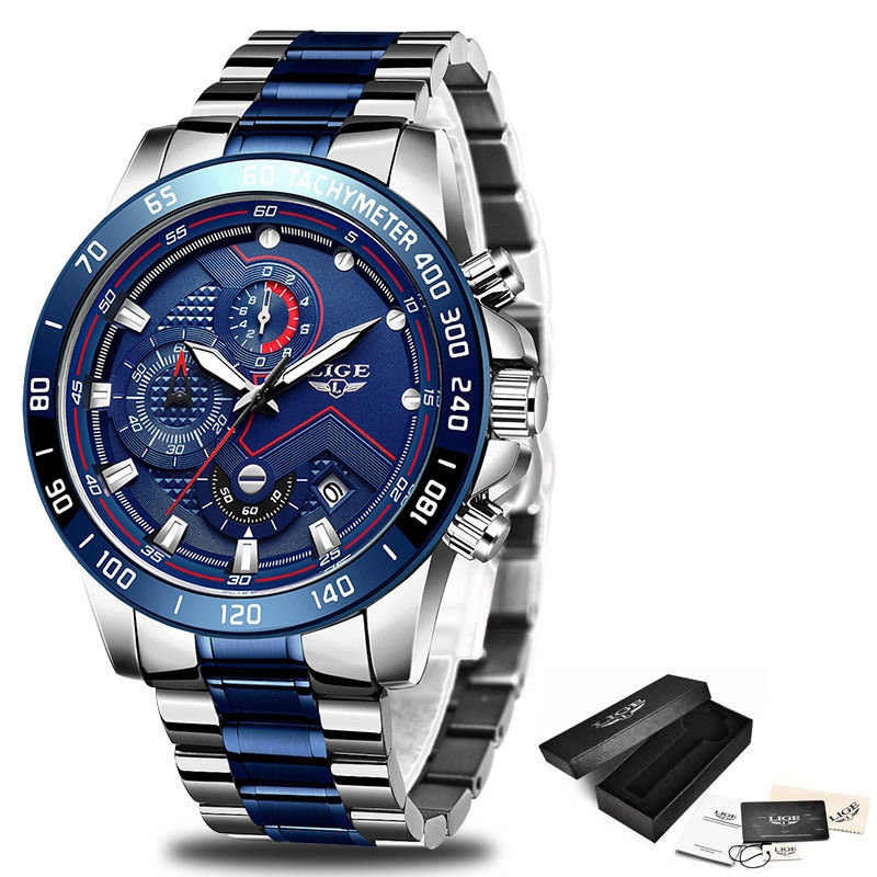 Thumbnail: 2021 New Watches Men Luxury Brand LIGE Chronograph Men Sports Watches