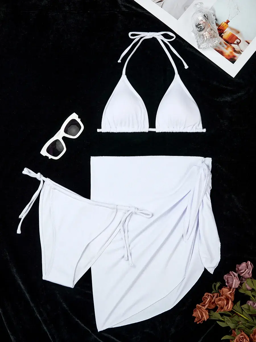 Thumbnail: Women Designer 3 Piece Swimwear Set