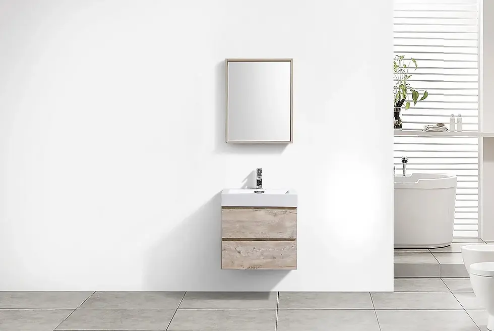 Thumbnail: BLISS 24″ NATURE WOOD WALL MOUNT MODERN BATHROOM VANITY