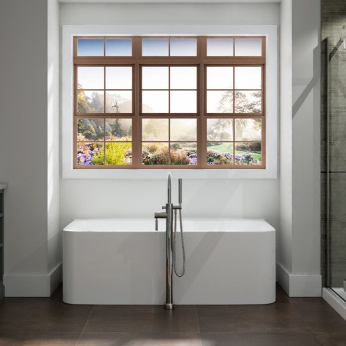 Neptune Rouge Belgrade Back-to-Wall Soaking or Air Tub