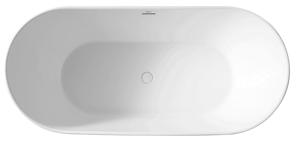 Thumbnail: BANGO ITALIA - BELLAGIO 60" FREESTANDING TUB -GLOSSY WHITE