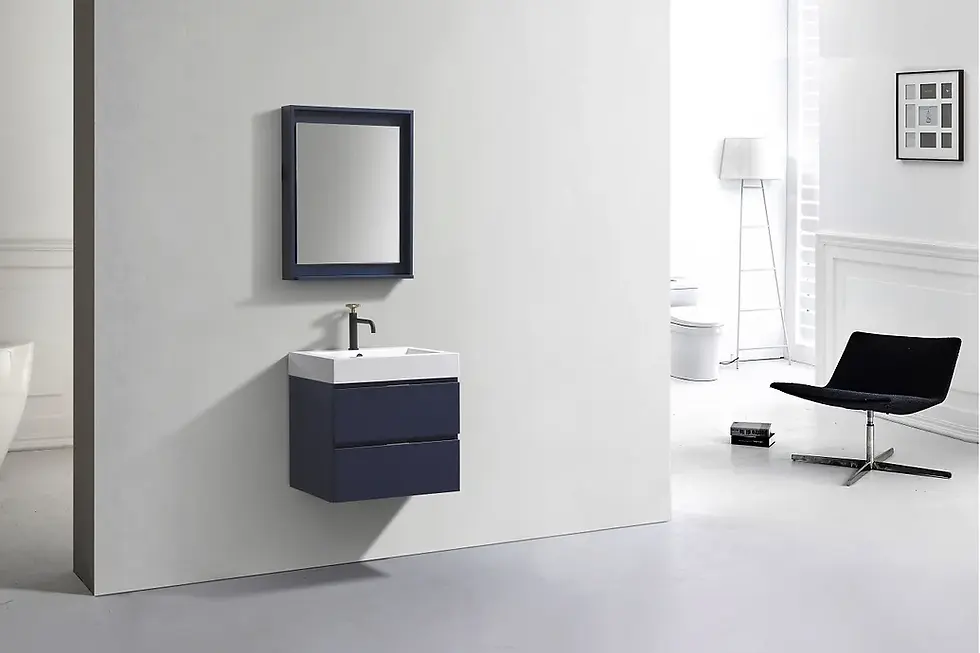 Thumbnail: BLISS 24″ BLUE WALL MOUNT MODERN BATHROOM VANITY