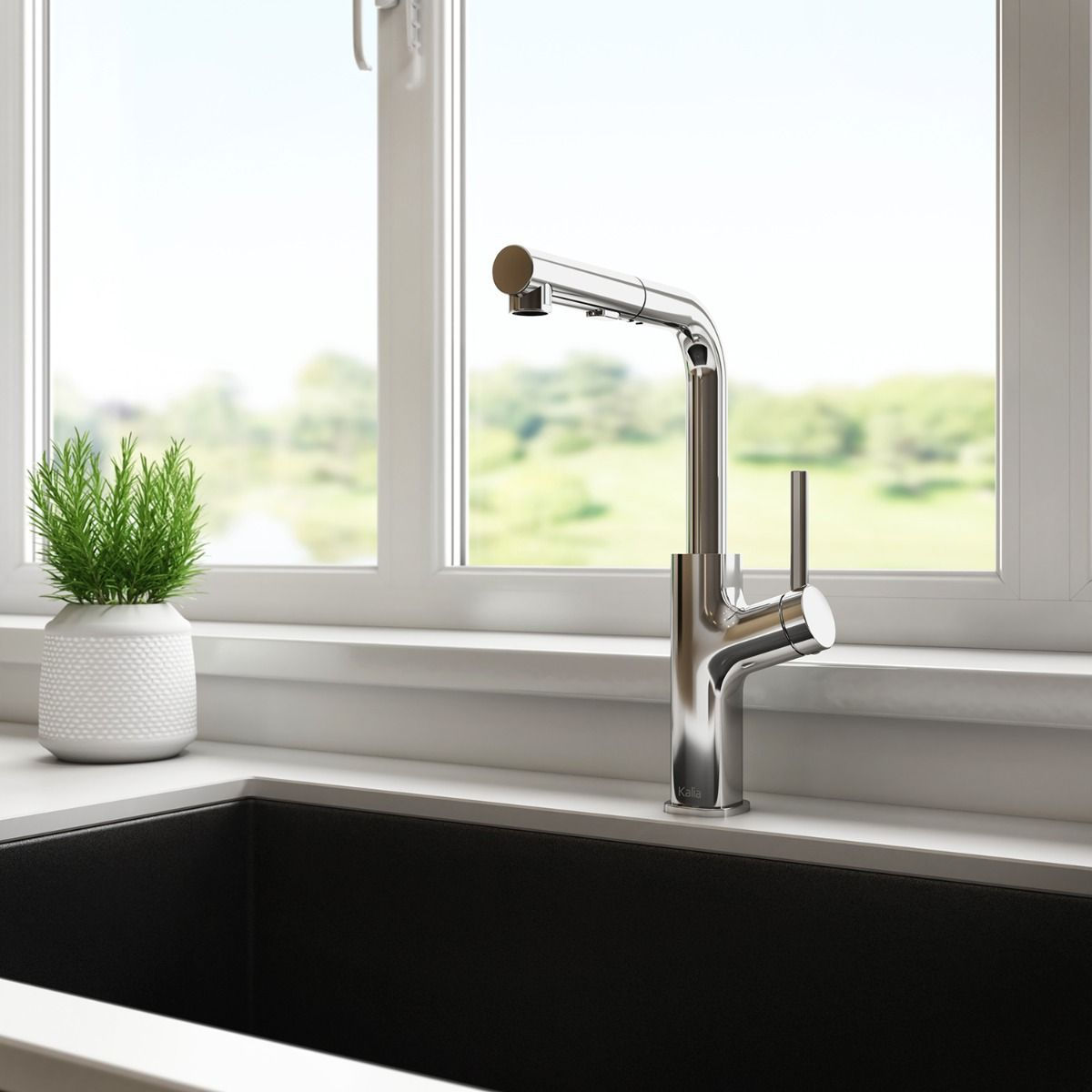 KALIA - MASIMO SURFER SINGLE HANDLE KITCHEN FAUCET PULL-DOWN DUAL SPRAY