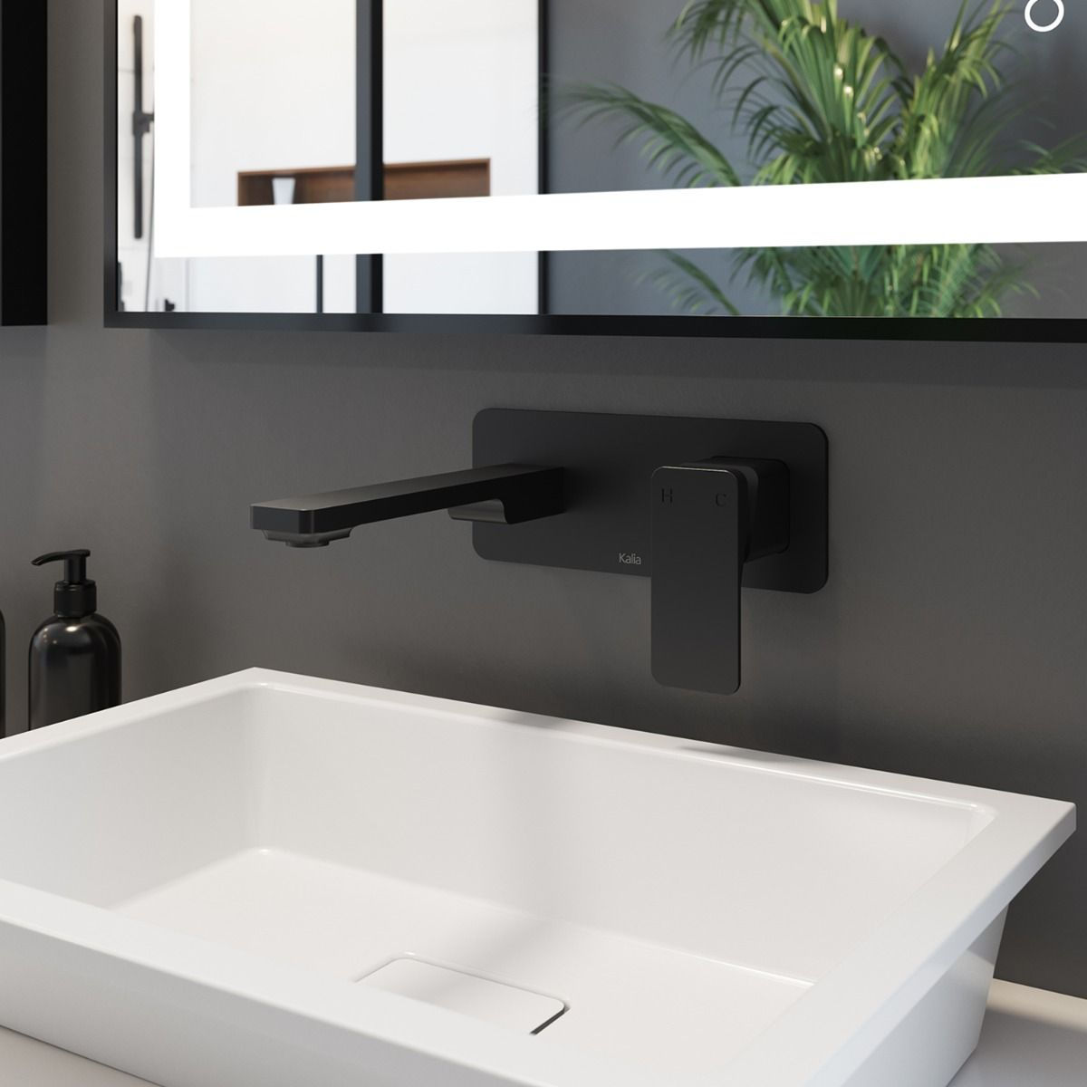 KALIA - KAREO WALL-MOUNT LAVATORY FAUCET WITH PUSH DRAIN