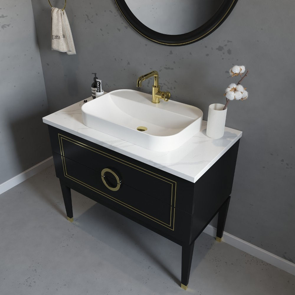 VITRA - Sarah Floor Mount 42" Vessel Sink Vanity