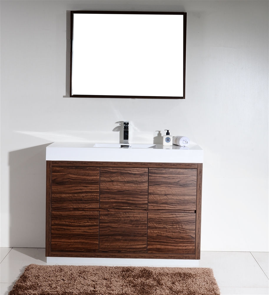 Thumbnail: BLISS 48″  WALNUT - Single - FREE STANDING MODERN BATHROOM VANITY