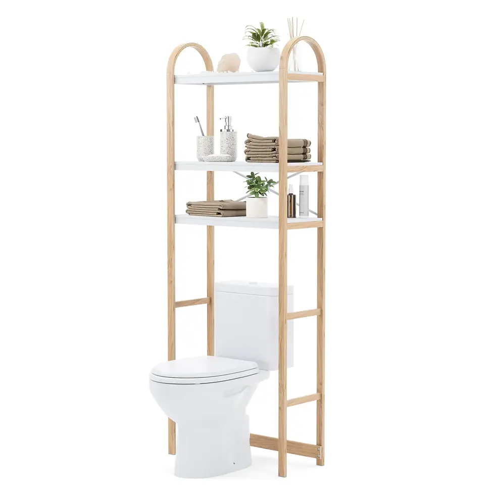 Thumbnail: UMBRA - Bellwood Over The Toilet Shelf - Color: White-Natural