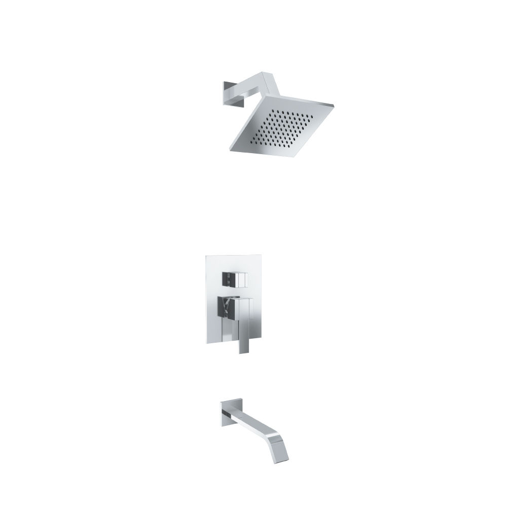 ISENBERG – Shower Kit – 6″ Shower Head & Tub Spout- Pressure Balance