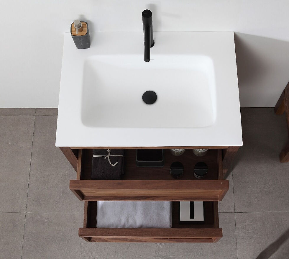 Thumbnail: 30" Vista - Natural Walnut - Single Sink Free Standing Vanity