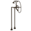 Thumbnail: ROHL Exposed Floor Mount Tub Filler With Handshower And Floor Pillar Legs