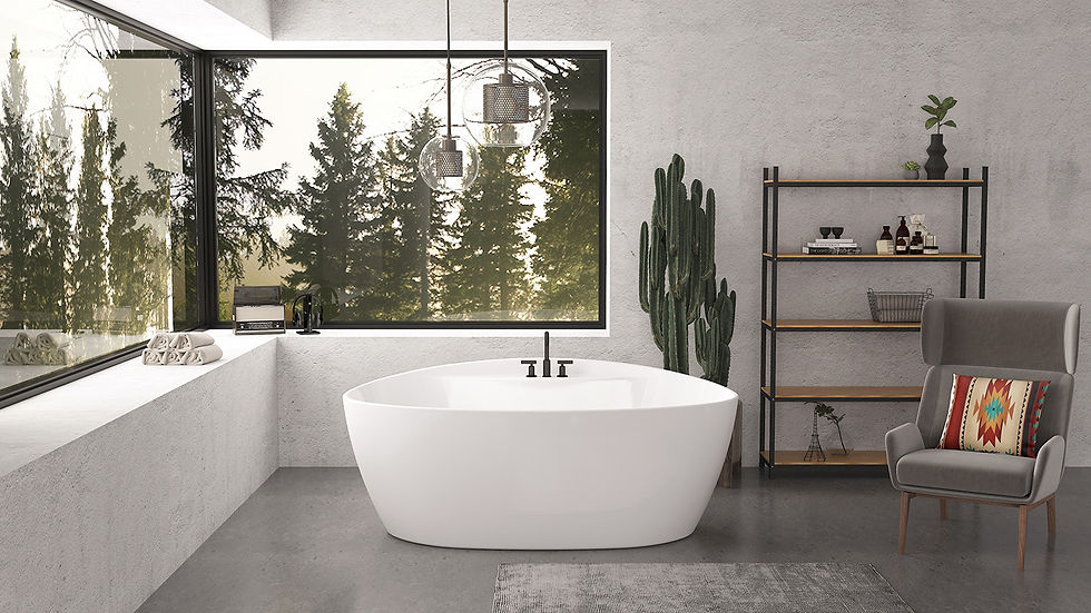 ZITTA - PURA contemporary soaker bathtub