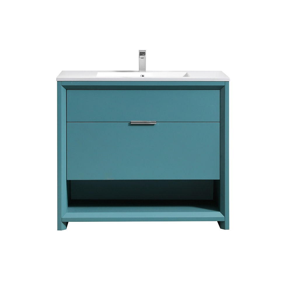 Thumbnail: 40″ NUDO MODERN BATHROOM VANITY IN TEAL GREEN FINISH
