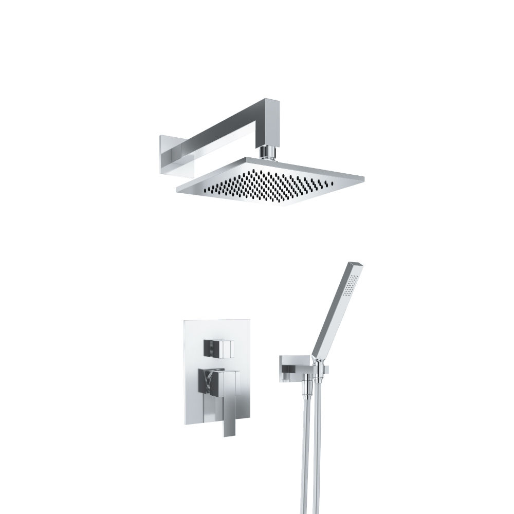 ISENBERG – Shower Kit – 8″ Shower Head & Hand Held- Pressure Balance