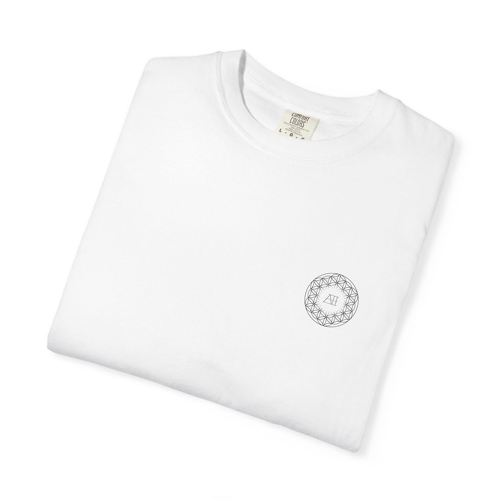 Thumbnail: Ambriel Studios Flower of Life Logo T-Shirt | Minimal Sacred Geometry Tee