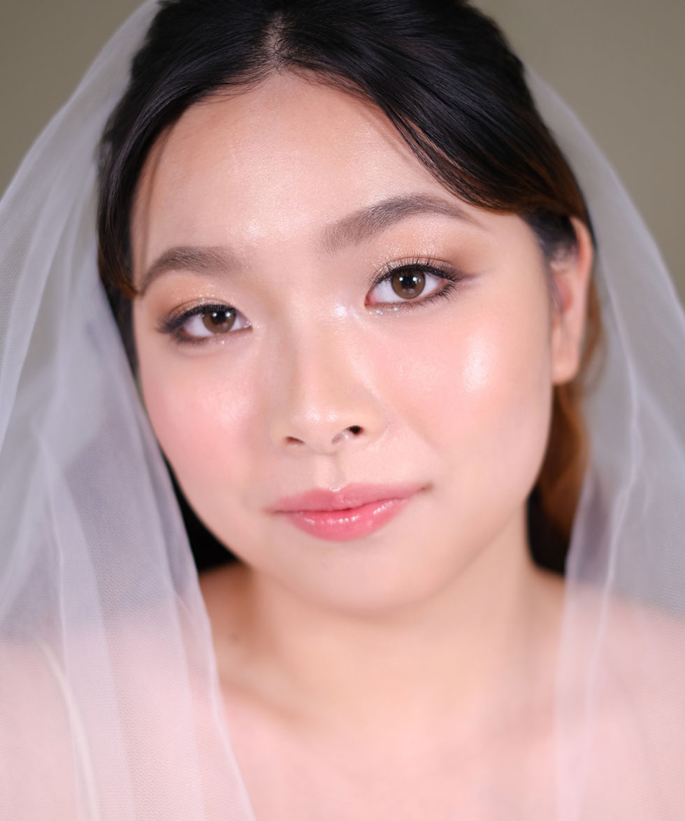 East Asian bride wearing luxury bridal makeup by House of Howes Brides, Nottingham