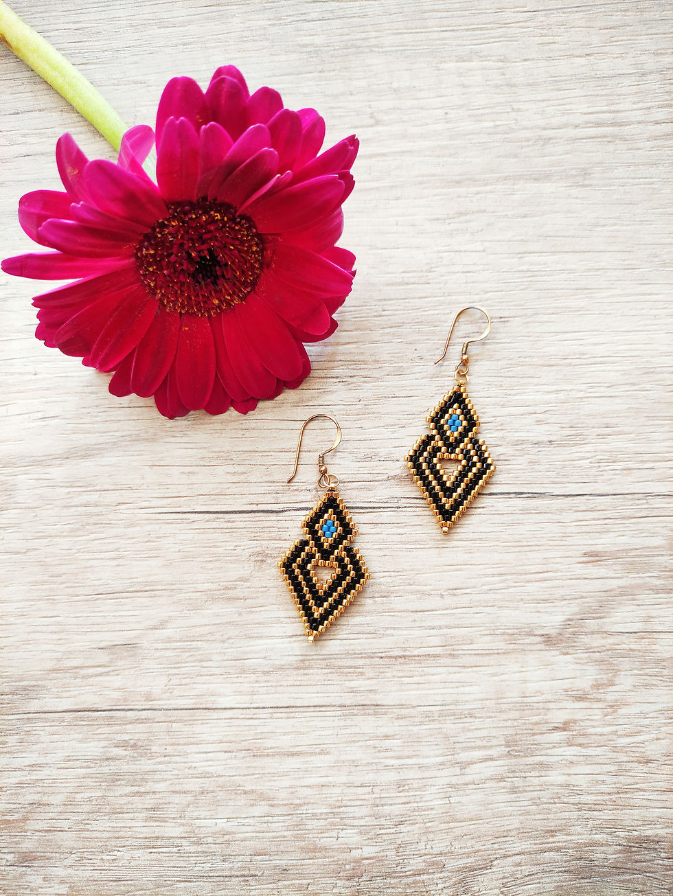 Black and gold diamond