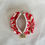 Thumbnail: handmade mini bag - red and white damask, white dots interior
