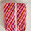 Thumbnail: large pink and orange striped handmade bag