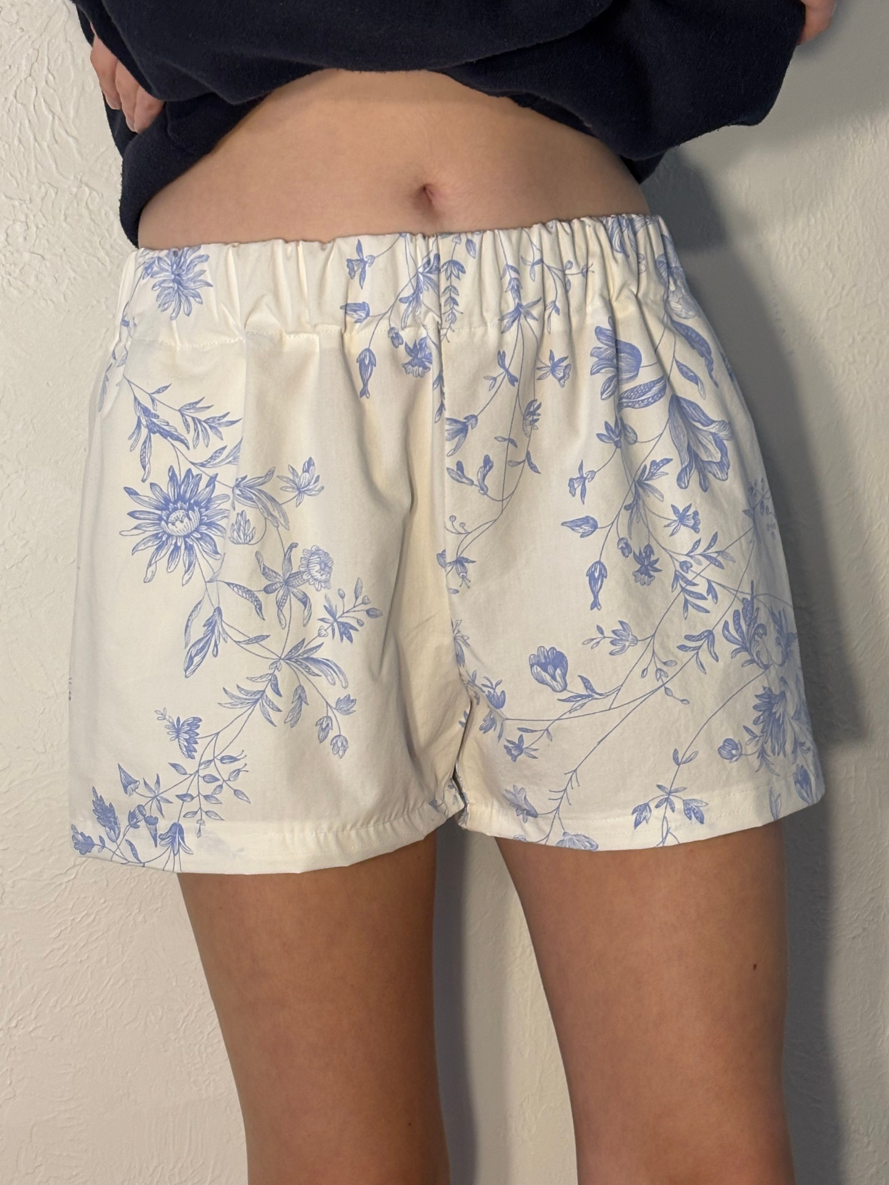 handmade floral shorts