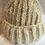 Thumbnail: handmade bulky knit white beanie