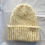 Thumbnail: handmade knit white beanie