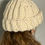 Thumbnail: handmade bulky knit white beanie