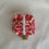 Thumbnail: handmade mini bag - red and white damask, white dots interior