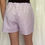 Thumbnail: purple gingham handmade drawstring shorts