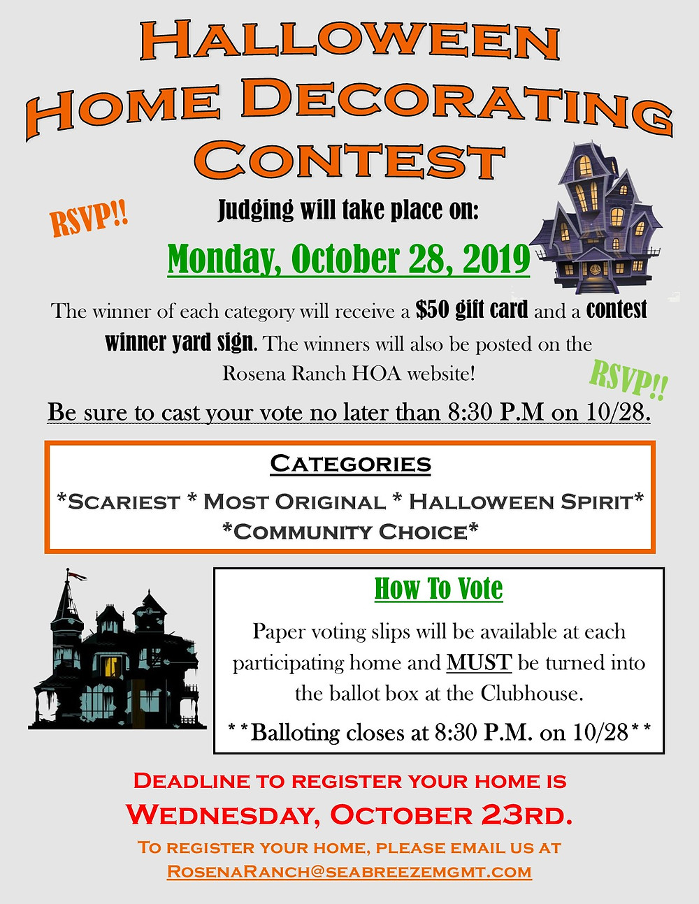 2019 Halloween Home Decorating Contest