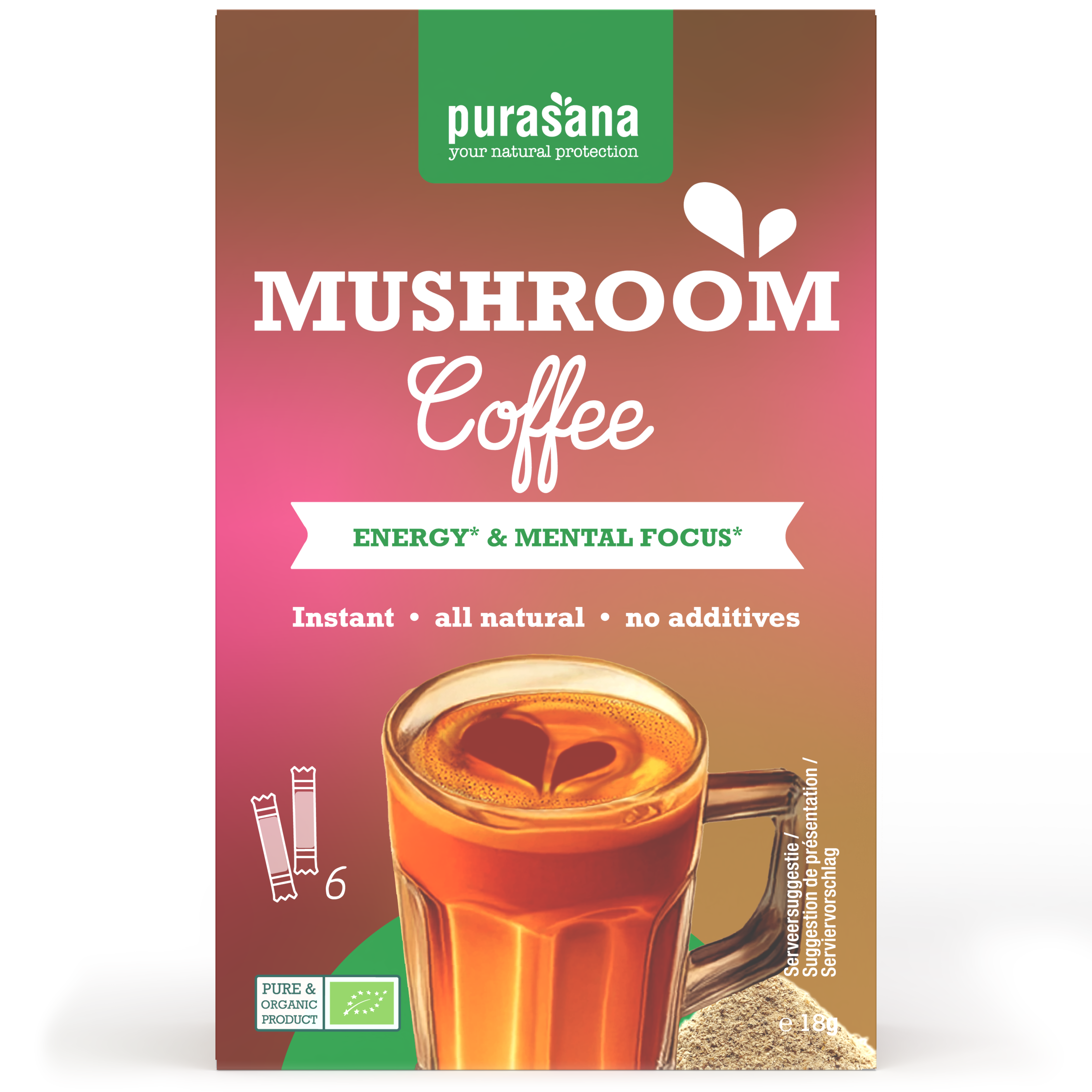 Instant Mushroom Koffie bio Purasana