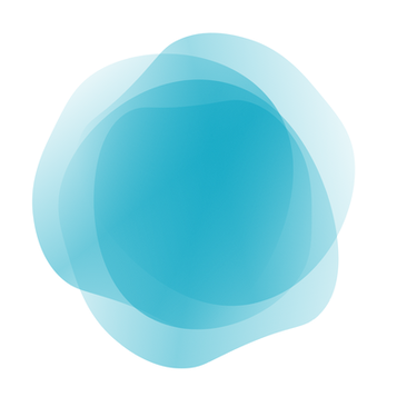 Türkisfarbenes, organische Transparent Logo