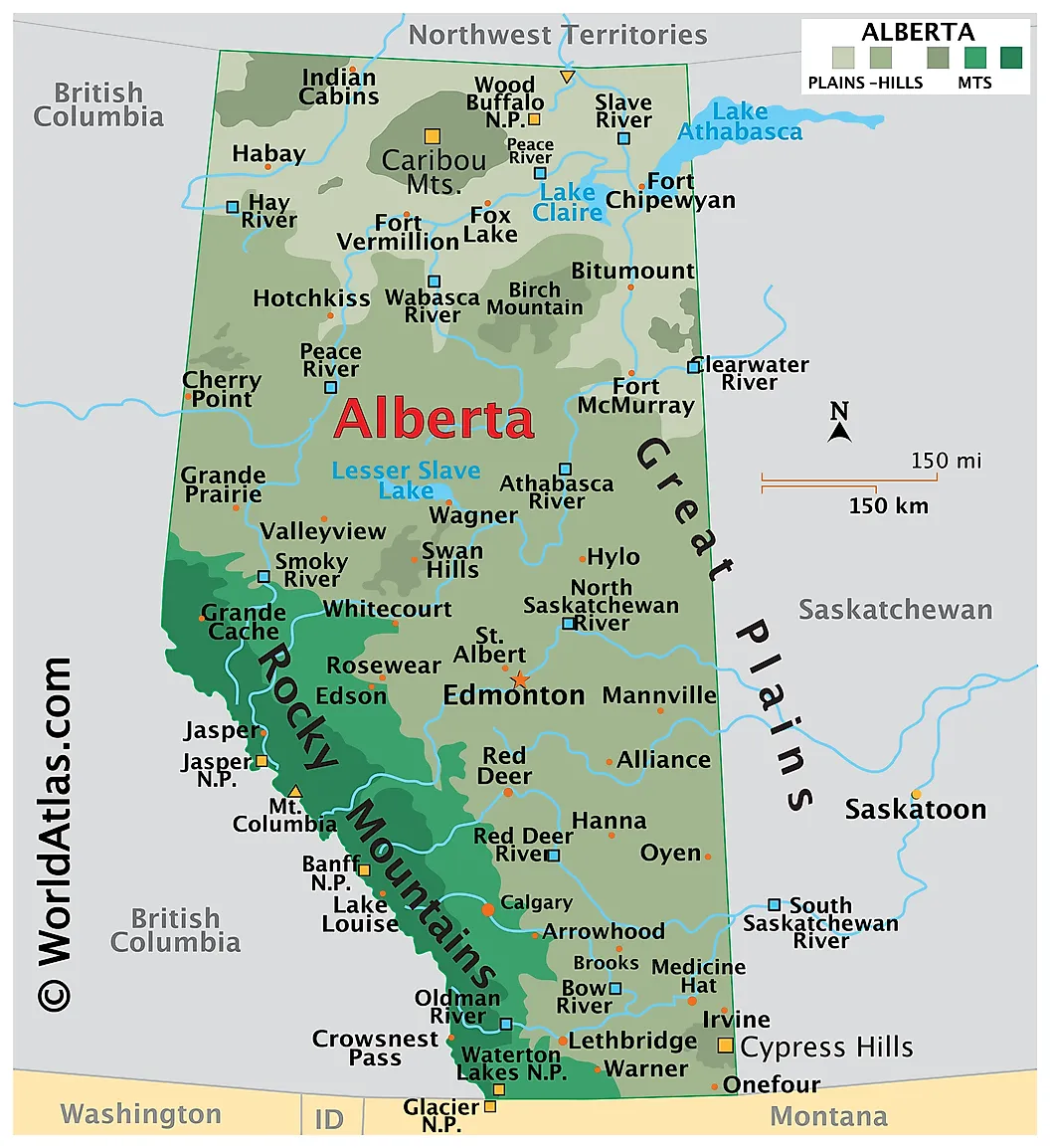 A map of Alberta