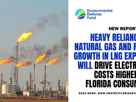 New Report: Heavy Reliance on Natural Gas and Rapid Growth in LNG Exports Will Drive Electricity Costs Higher for Florida Consumers