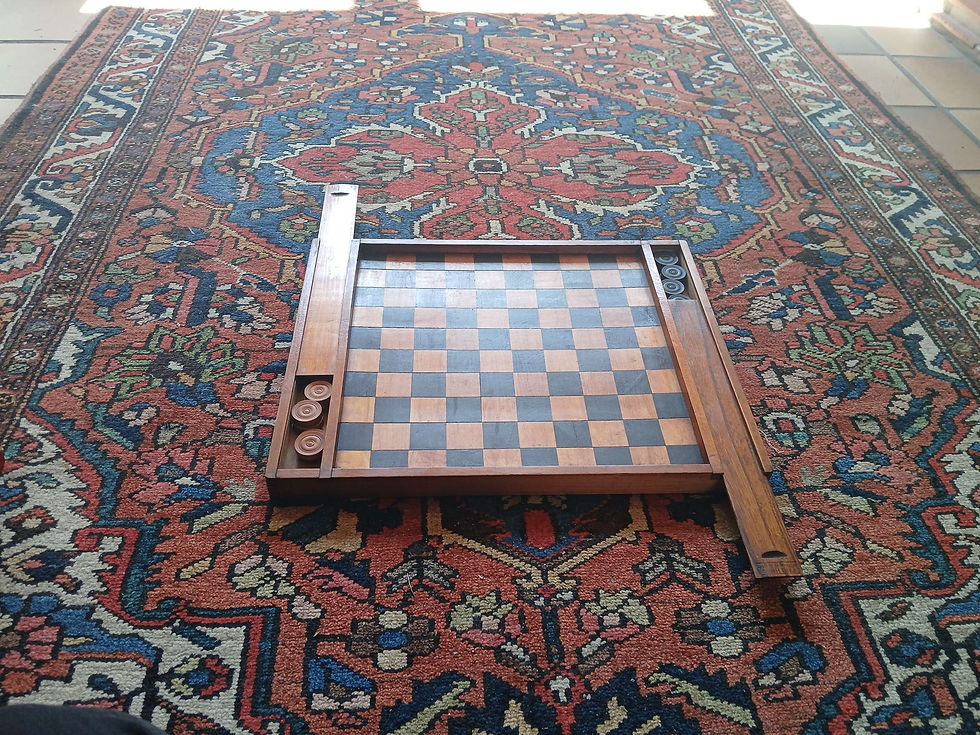 Miniature : Jeux d’échecs et de dames.