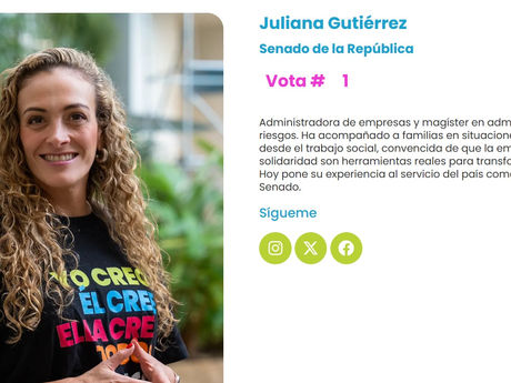 Juliana Gutiérrez: empatía, liderazgo y experiencia al servicio del país