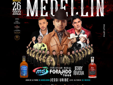Christian Nodal se presentará en MedellÃn junto a la banda MS, Jerry Rivera y Jessi Uribe