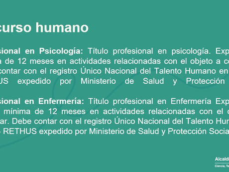 Convocatoria abierta – Recepción de hojas de vida