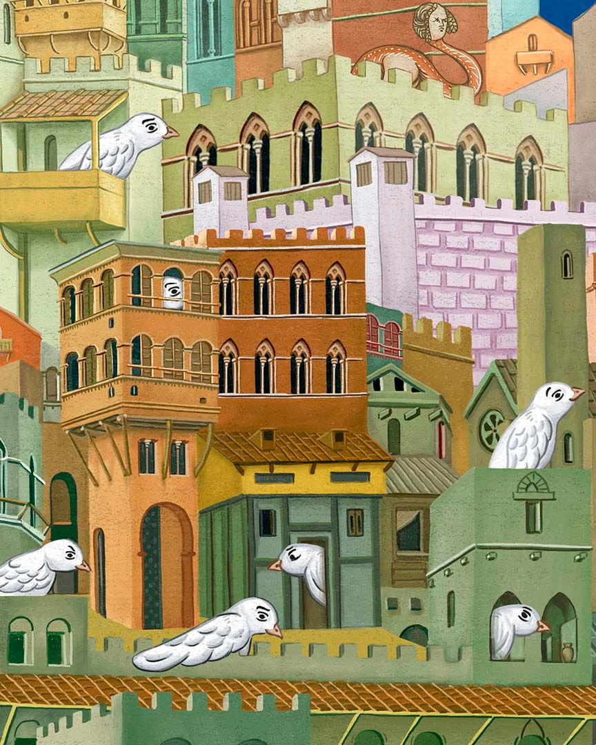 Miniatura: fantasía medieval 01 El joven y la ciega savia de los doce brazos