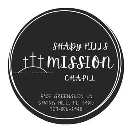 logo with three crosses on a hill, christian