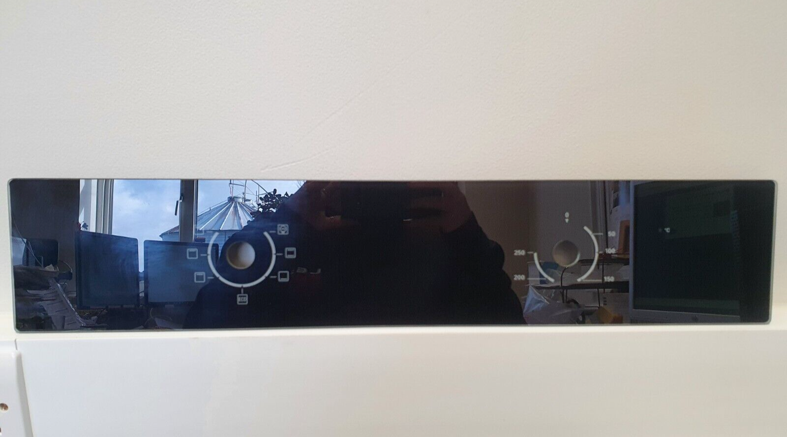 ELECTRIQ EQOVENM1BL OVEN CONTROL PANEL FASCIA BLACK GLASS GENUINE (EQM15)