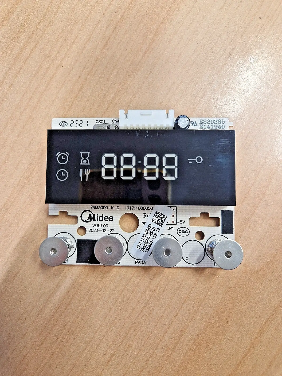 HISENSE BUD714221CDBG OVEN DISPLAY PROGRAMME TOUCH BUTTON TIMER PCB (BUD.11)