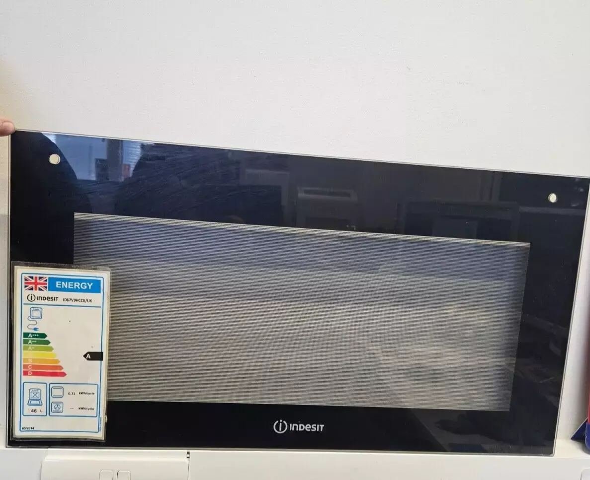 INDESIT ID67V9HCCX/UK COOKER TOP OVEN OUTER DOOR GLASS GENUINE (ID67.42)