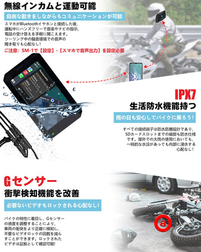 新品　ニコマク NikoMaku バイク用 スマートモニター SM-1C Bike / Easy Installation & Quick Startup! NikoMaku Smart Display