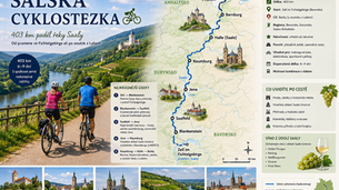 Cyklistická mapa trasy Sálské stezky