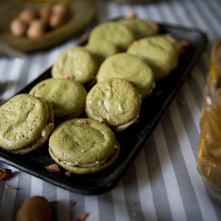 Makronky ze zeleného čaje