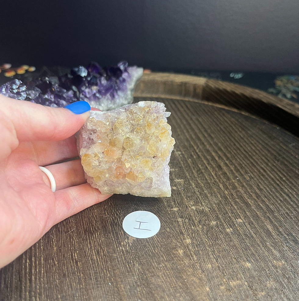 Thumbnail: Golden Quartz (Heat treated citrine) Cluster