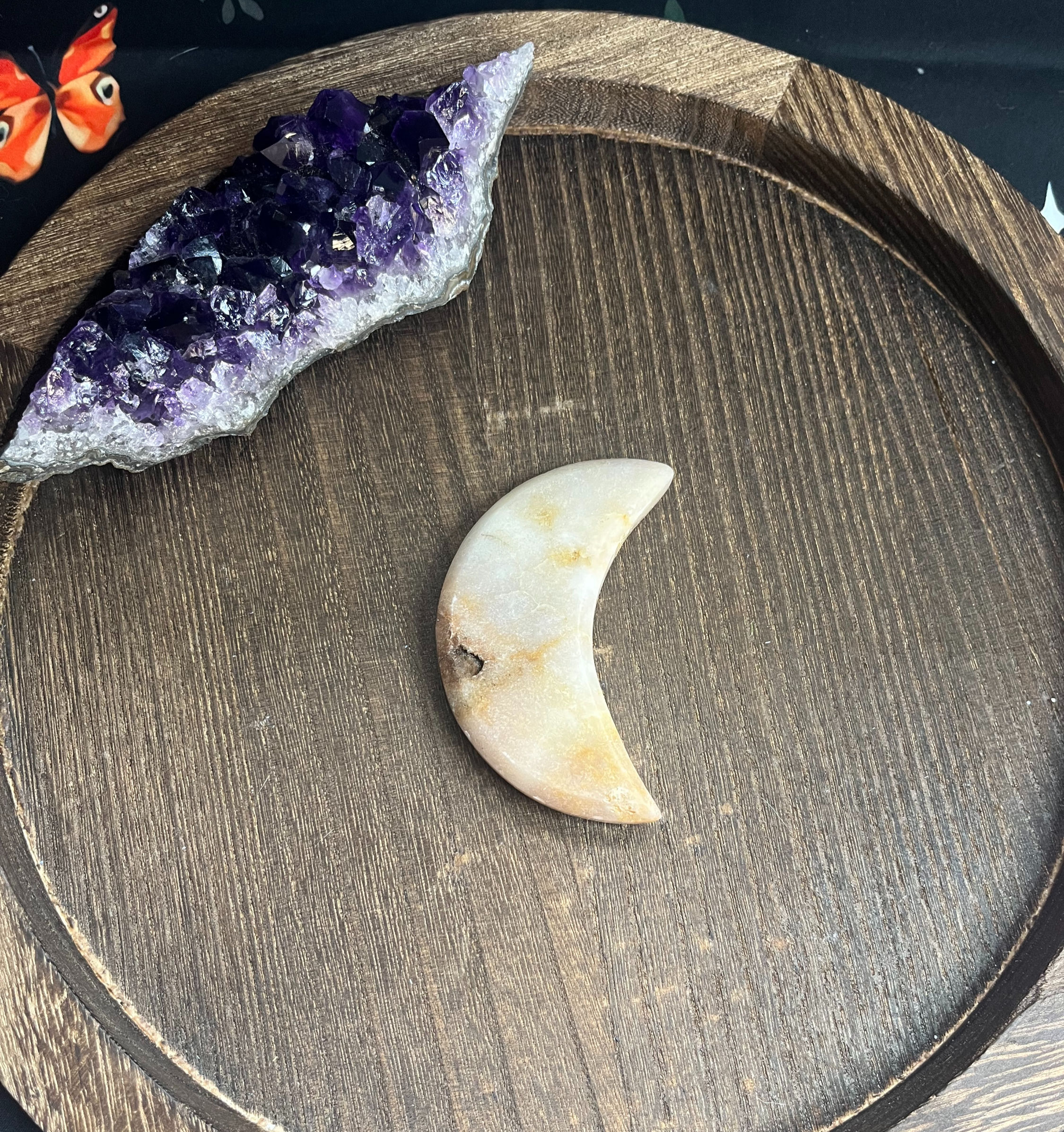 🌙 Flower Agate Moon - Growth & New Beginnings