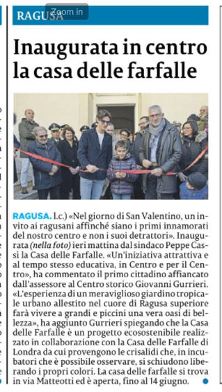 Inaugurata la casa delle farfalle a Ragusa edizione 2024